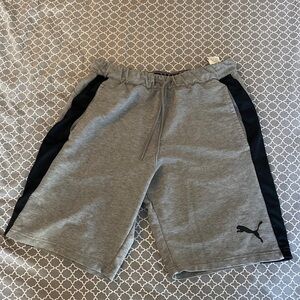 Puma gray shorts, size small men, teen, youth, preowned